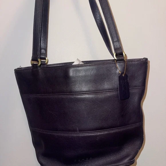 Vintage Coach Tribeca bag // eggplant purple // RARE - Picture 7 of 9